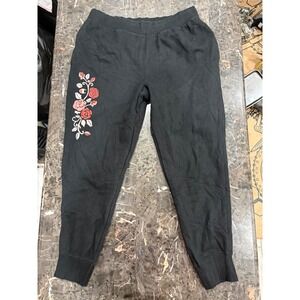 Champion Reverse Weave Rose Floral Embroidered Joggers Black GF01 XL Mens